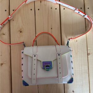 Manhattan White and Multicolor Women's Bag